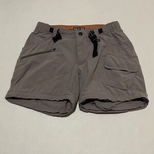 REI Upf 30+ Shorts Womens Petite Size 2 X 5 Nylon Cargo Pockets Khaki Hiking